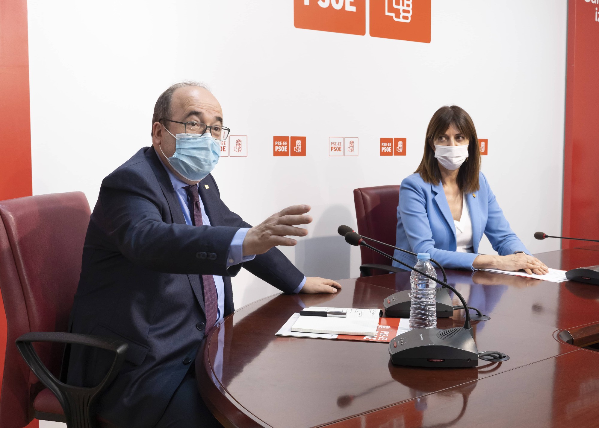 Reunión de Miquel Iceta con la dirección de los Socialistas Vascos | Foto: Socialistas Vascos