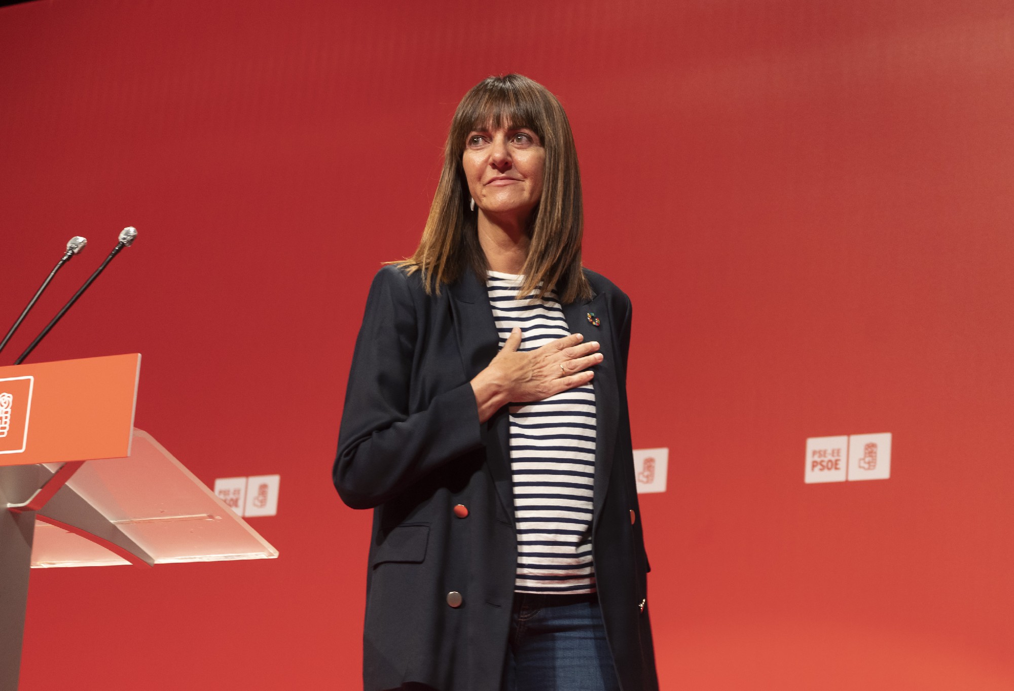 Idoia Mendia durante el Comité Nacional | Foto: Socialistas Vascos