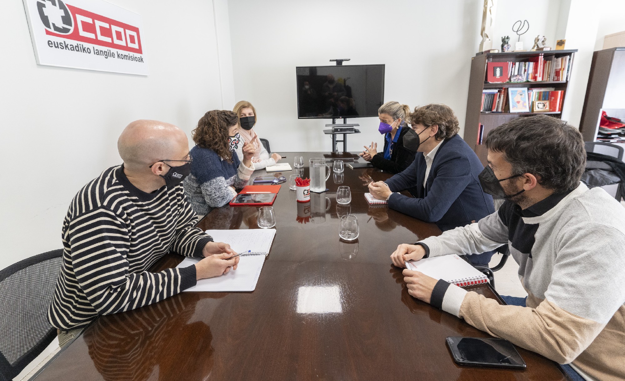 Reunión entre CCOO y los Socialistas Vascos |Foto: Socialistas Vascos