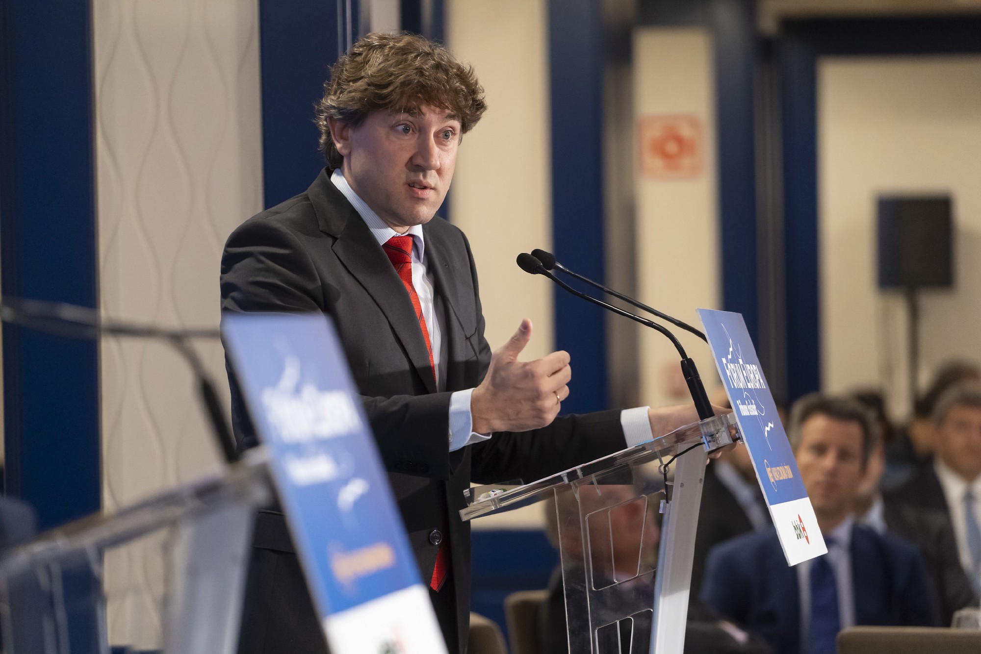 Eneko Andueza interviene en el Forum Europa | Foto: Socialistas Vascos