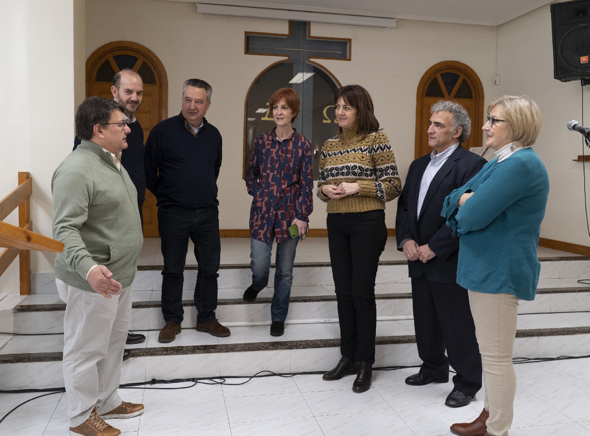 Encuentro de Idoia Mendia con el Consejo Evang&eacute;lico | Foto: Socialistas Vascos