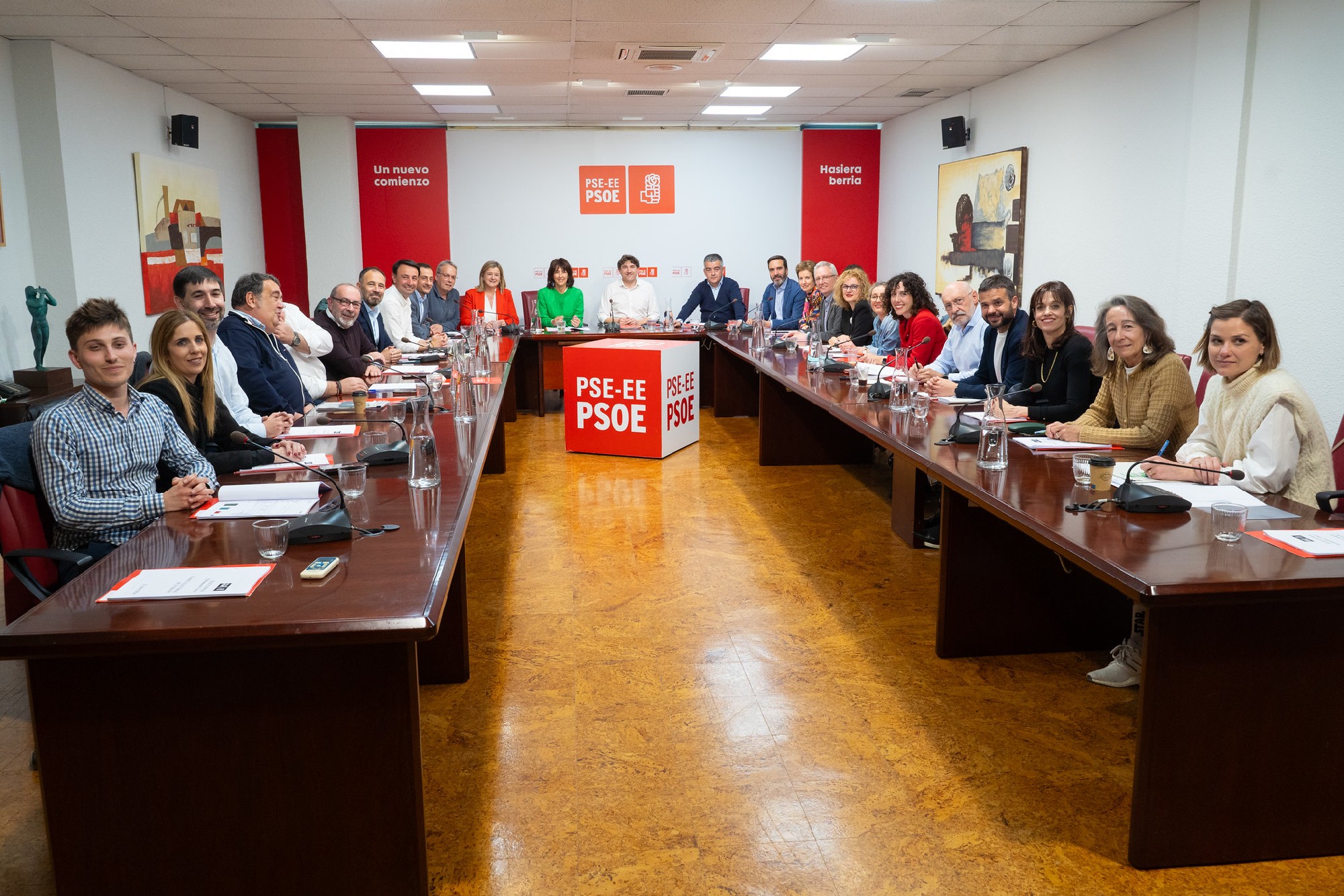 Reunión de la Comisión Ejecutiva del PSE-EE, el pasado lunes, tras las elecciones vascas | Foto: Socialistas vascos.