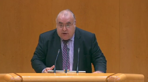 El senador socialista, Tontxu Rodr&iacute;guez, en el Senado | Foto: Senado