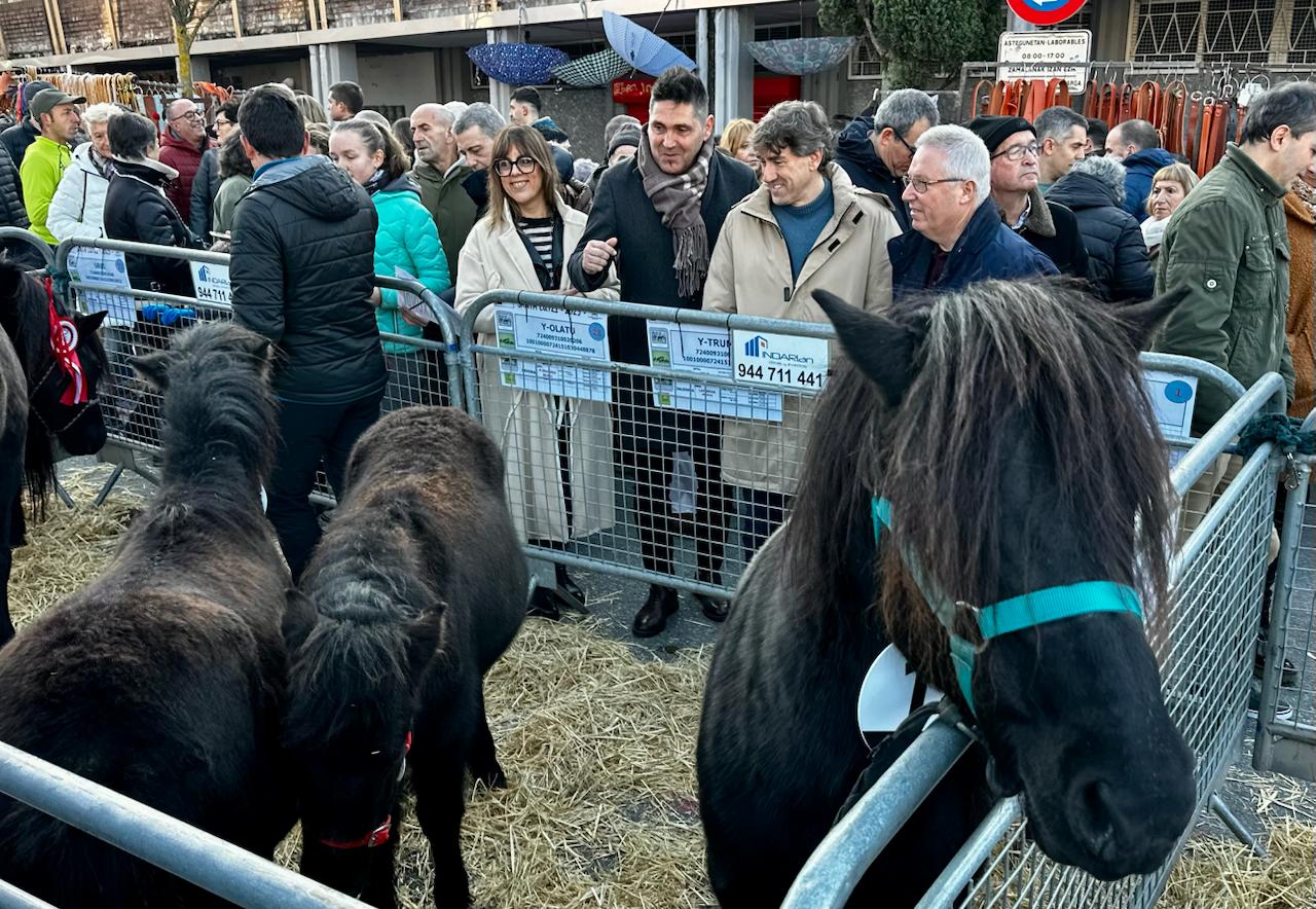 El Secretario General del PSE-EE, Eneko Andueza, paseando por la feria de Santa Lucía de Zumarraga y Urretxu | Foto: Socialistas Vascos