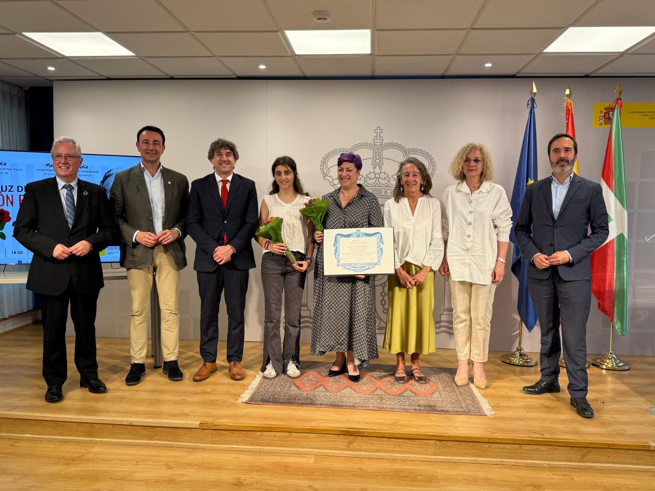El Secretario General del PSE-EE, Eneko Andueza, en la entrega por parte del Gobierno de Espa&ntilde;a, a t&iacute;tulo p&oacute;stumo, de la Gran Cruz de la Orden de Carlos III a Ram&oacute;n Rubial | Foto: Socialistas Vascos 