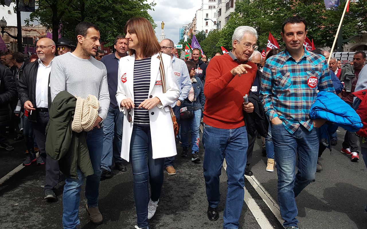 Los Socialistas Vascos se unen a la manifestaci&oacute;n con motivo del D&iacute;a del Trabajador | Foto: Socialistas Vascos